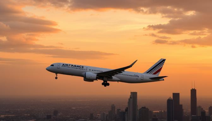 Air France A350 Chicago Flight Return 